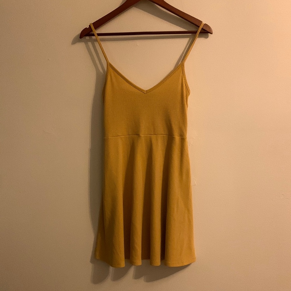 Yellow Forever 21 Ribbed Sundress